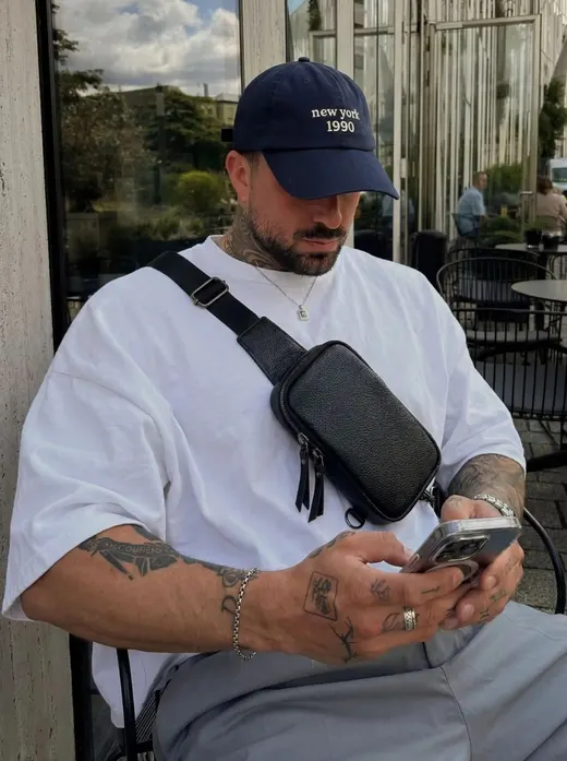 Барсетка ALIFE store BL02 натуральная кожа черный